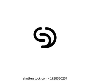 DCS Logo Letter Vector Stock