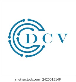 DCV letter design. DCV letter technology logo design on white background. DCV Monogram logo design for entrepreneur and business