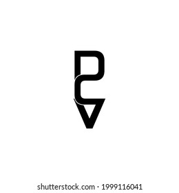 dcv letter original monogram logo design