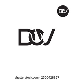 Diseño del monograma de la letra del logotipo de DCV