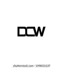 diseño original del logotipo del monograma de la letra dcw