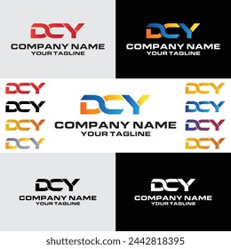 DCY initial logo design vector template