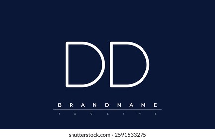 DD Abstract letter logo. This logo icon incorporate with abstract shape in the creative way