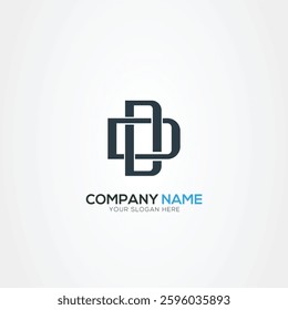 DD Alphabet letters Initials Monogram logo D, D and D