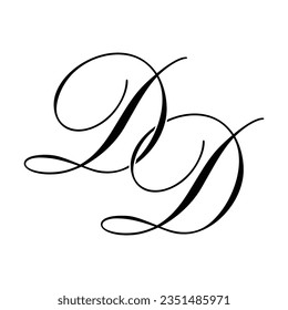 DD Calligraphy Monogram initial letters logo