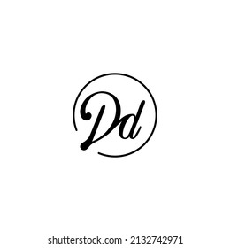 DD circle feminine concept initial logo best for beauty and fashion