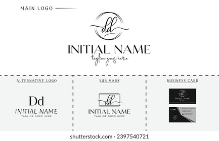 dd, d and d, Initial branding kit Luxury-Premium Vector Logo