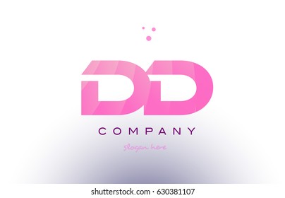 dd d d letter alphabet text pink purple dots creative company logo vector icon design template