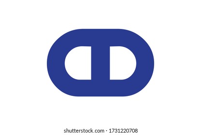 Diseño de logotipo inicial de letra D o D, plantilla de vector