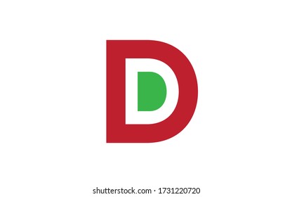 DD or D Letter Initial Logo Design, Vector Template