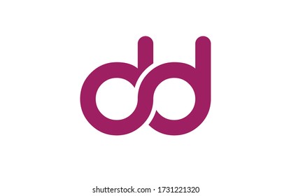 Diseño de logotipo inicial dd o d Letra, plantilla de vector