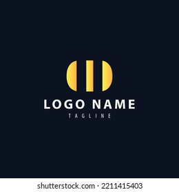 DD D D Letter Logo Design with Circle Background - Financial creative dd vector icon template