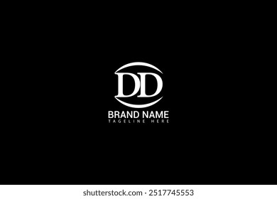 DD D D letter logo design. Initial letter DD linked circle uppercase monogram DD logo, D D design. DD, 