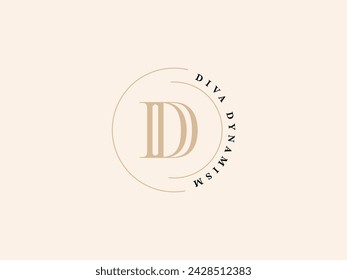 DD Diva Dynamism Lady Preneur Logo-Vorlage