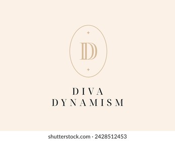 DD Diva Dynamism Lady Preneur Logo Template