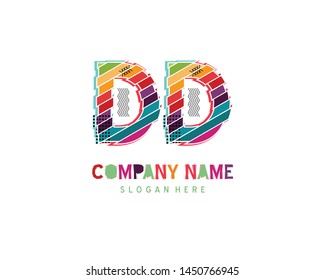 DD Full color initial logo vector