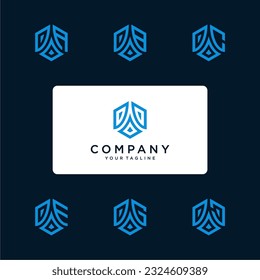 DD hexagon logo vector. Hexagon logo with two initial. Develop, natural, luxury, modern, finance logo, strong, suitable for your company.