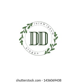 DD Initial beauty floral logo template