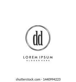 DD Initial beauty monogram logo vector