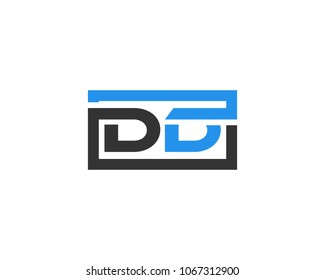 DD initial box letter logo template vector