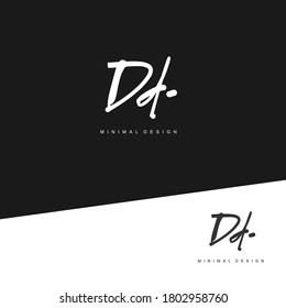DD Initial handwriting or handwritten logo for identity. Logo with signature and hand drawn style.