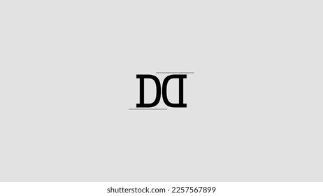 DD Logo-Designvorlage für Anfangsbuchstaben, Vektorgrafik-Typografie