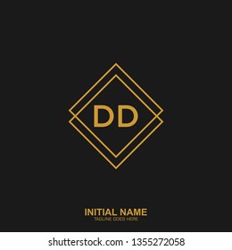 DD Initial logo letter with minimalist concept vector