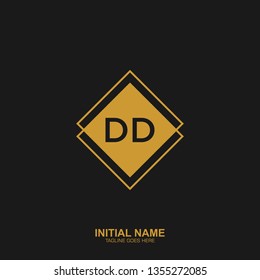 DD Initial logo letter with minimalist concept vector