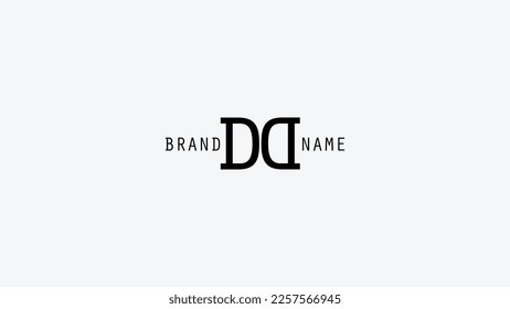 DD initial logo or lettermark logo lettering vector illustration