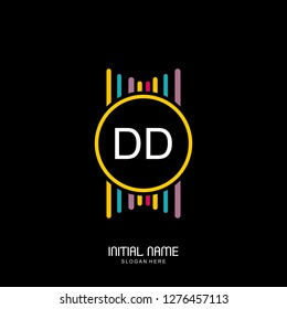 DD Initial logo template vector