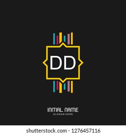 DD Initial logo template vector