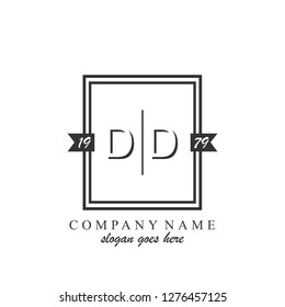 DD Initial logo template vector