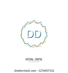 DD Initial logo template vector
