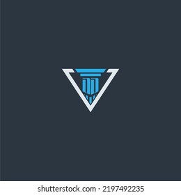 DD Initial-Monogramm für Ideen von Anwälten mit kreativem Polygonstil