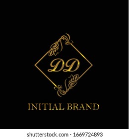 DD Initial wedding logo template vector