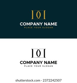 DD Initials Letter Monogram Gold Minimalist Vector Logo