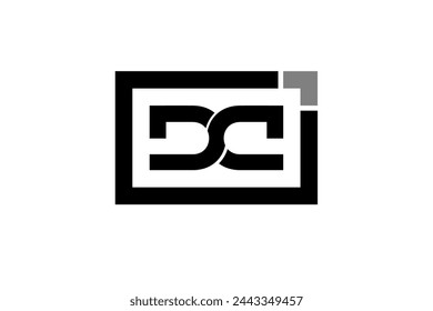 DD initials logo black simple line vector template