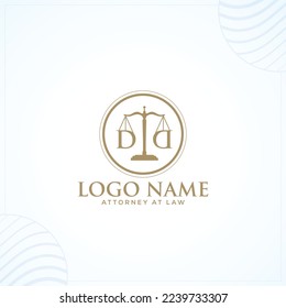 DD Law fiem loog creative modern premium logo design vector template