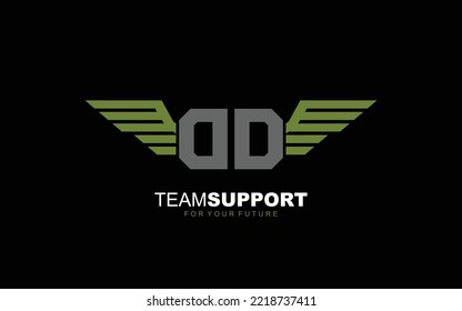 DD Letter logo army for team identity. Military template vector illustration for your brand.