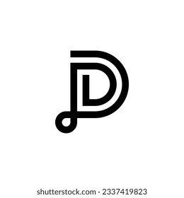 DD letter logo design, DD monogram initials logo concept, creative, icon, modern, unique, vector