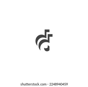 DD Buchstaben Logo Design Vorlagenelemente. Modernes abstraktes Logo für digitale Buchstaben. Vektorgrafik.