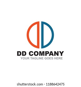 DD letter logo design vector template