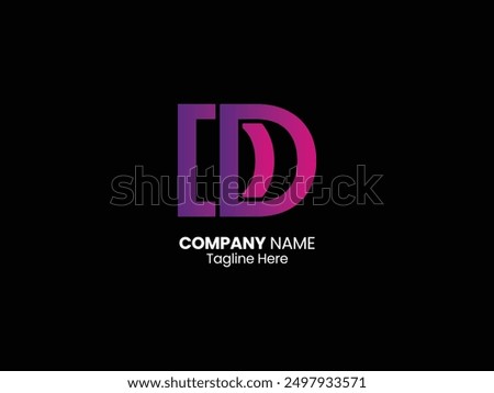 DD letter logo geometry abstraction DD. 