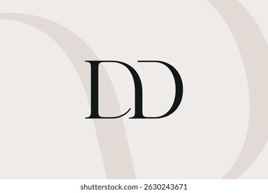 Symboldesign für DD-Buchstaben-Logo. Klassische Luxus Initialen Monogramm.