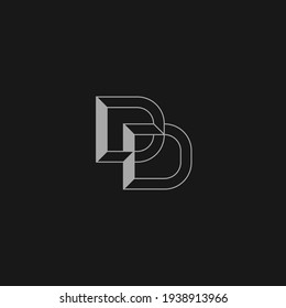 DD letter minimal hipster logo icon sign symbol design template. Vector illustration