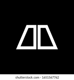 DD logo abstract monogram isolated on black background