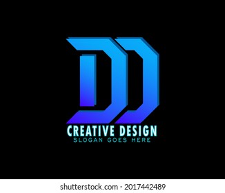DD logo design, D symbol with creative elements, suitable for corporate gatherings
and community