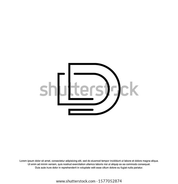 Dd Logo Design Line Style Stock Vector (Royalty Free) 1577052874 ...