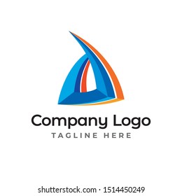 DD Logo Initial Triangle Company Logo