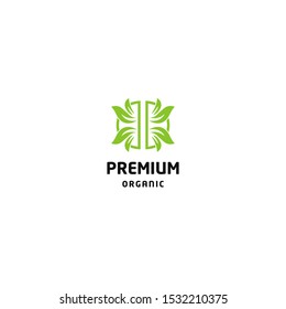 DD  logo with leaf element vector design 
